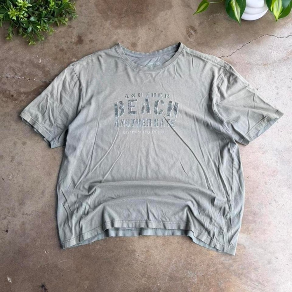 Vintage y2k sun faded Caribbean Joe green graphic boxy tee